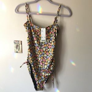 Urban outfitters floral one piece swimsuit! Size L NWT